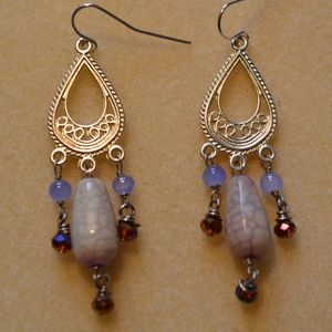 Lavender Agate Earrings!